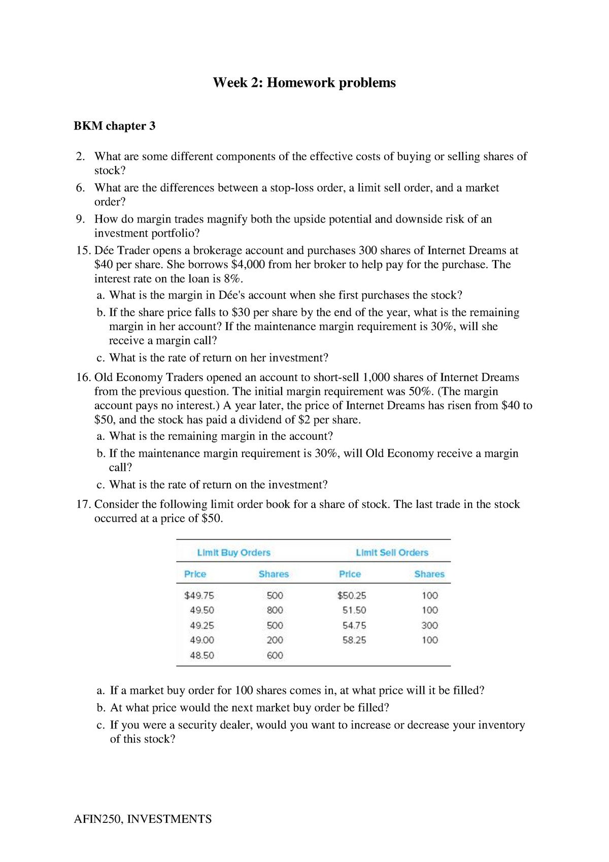 week 2 homework problems