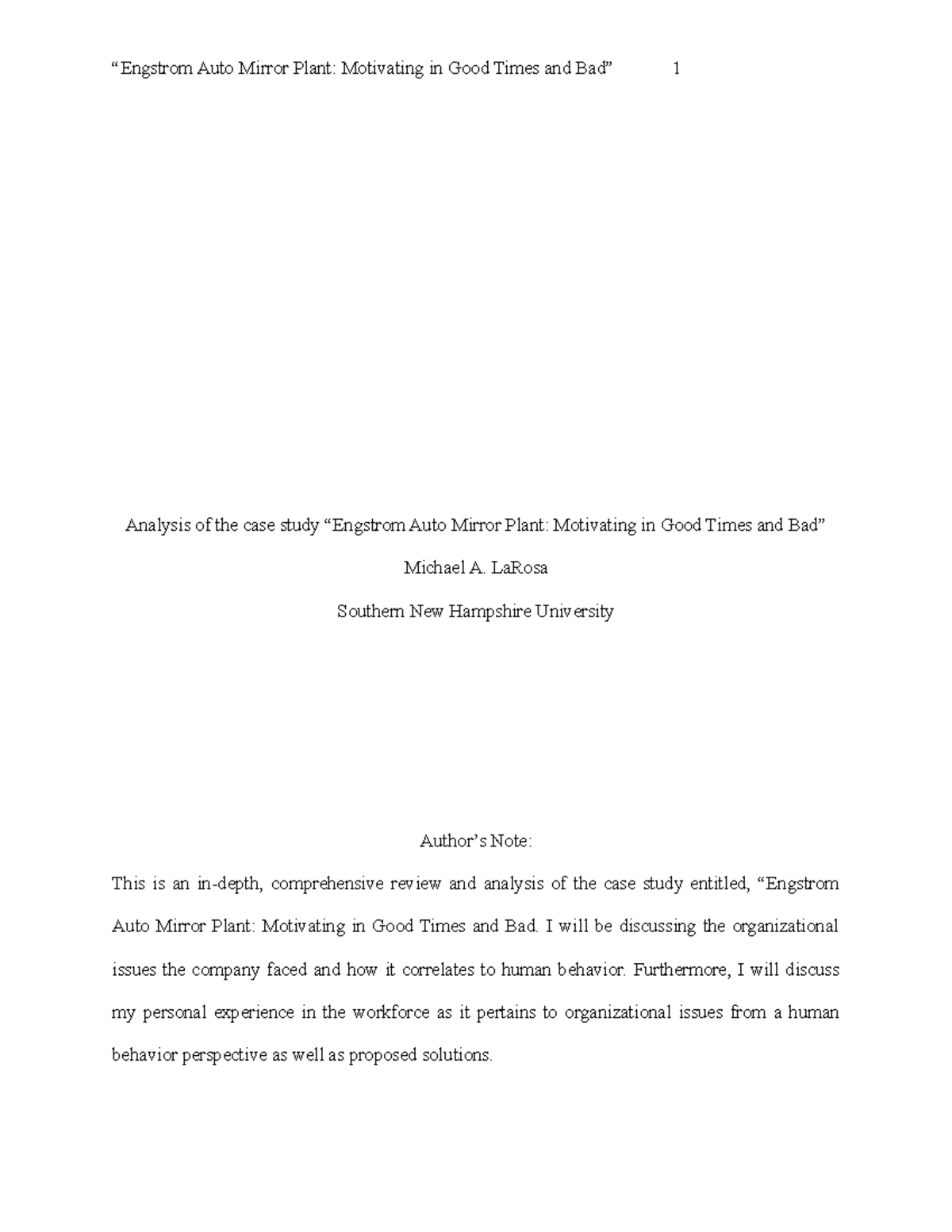 91 Final Project Submission End of Workplace Analysis Plus Case