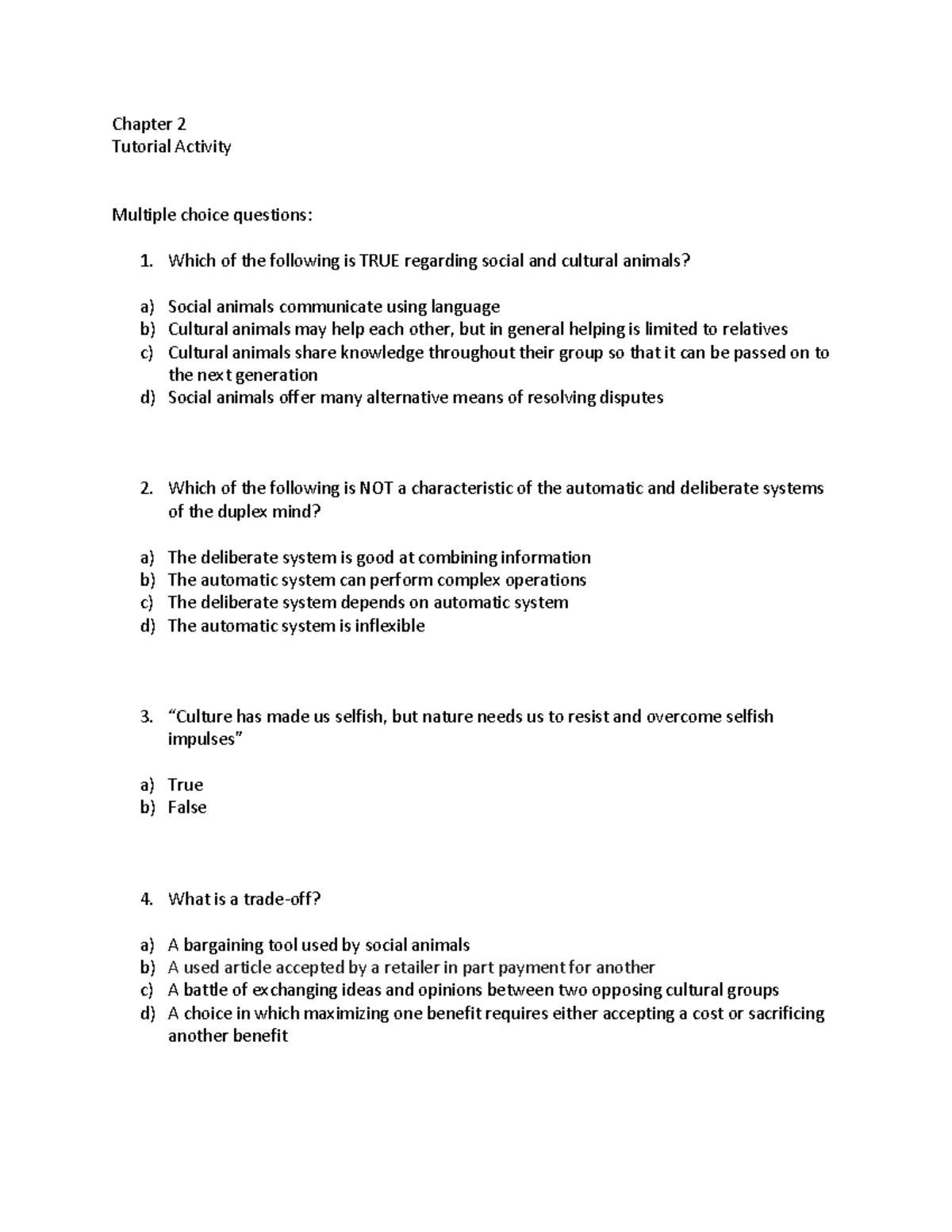 Tutorial Chapter 2 Activity - SLK 220 - UP - Studocu