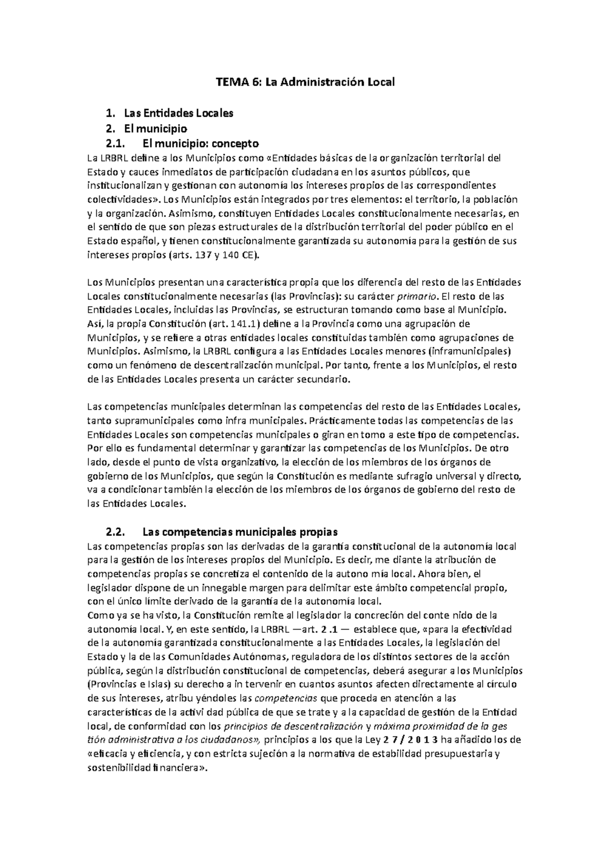 TEMA 6 - Apuntes hechos con el libro, la Ley y ápices de clase ...
