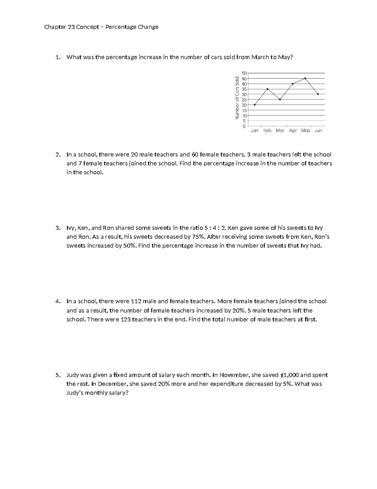 Chapter 23 Concept - Percentage Change - Chapter 23 Concept ...