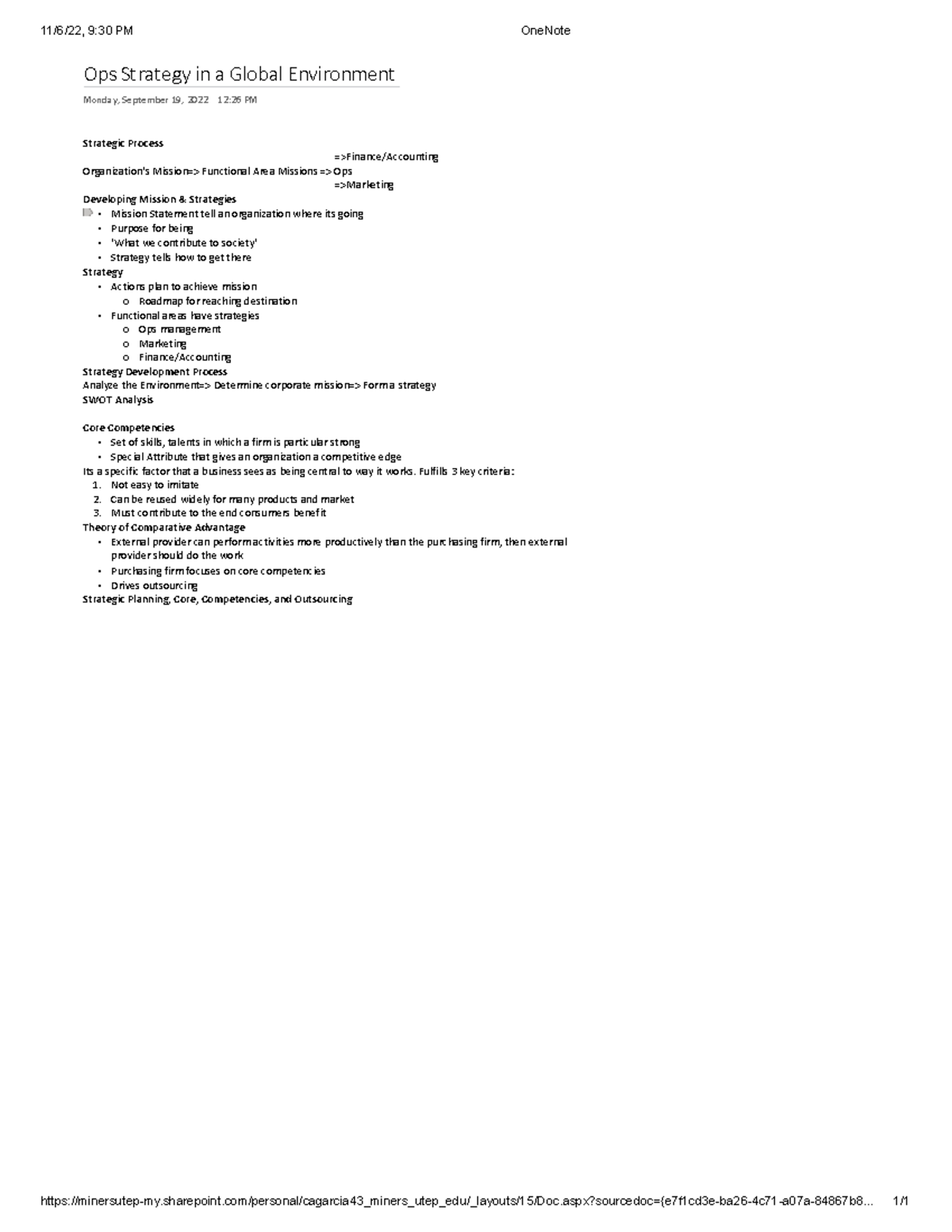 OSCM Ch. 2 - This Is A Summary Of Chapter 2 With Important Concepts In ...