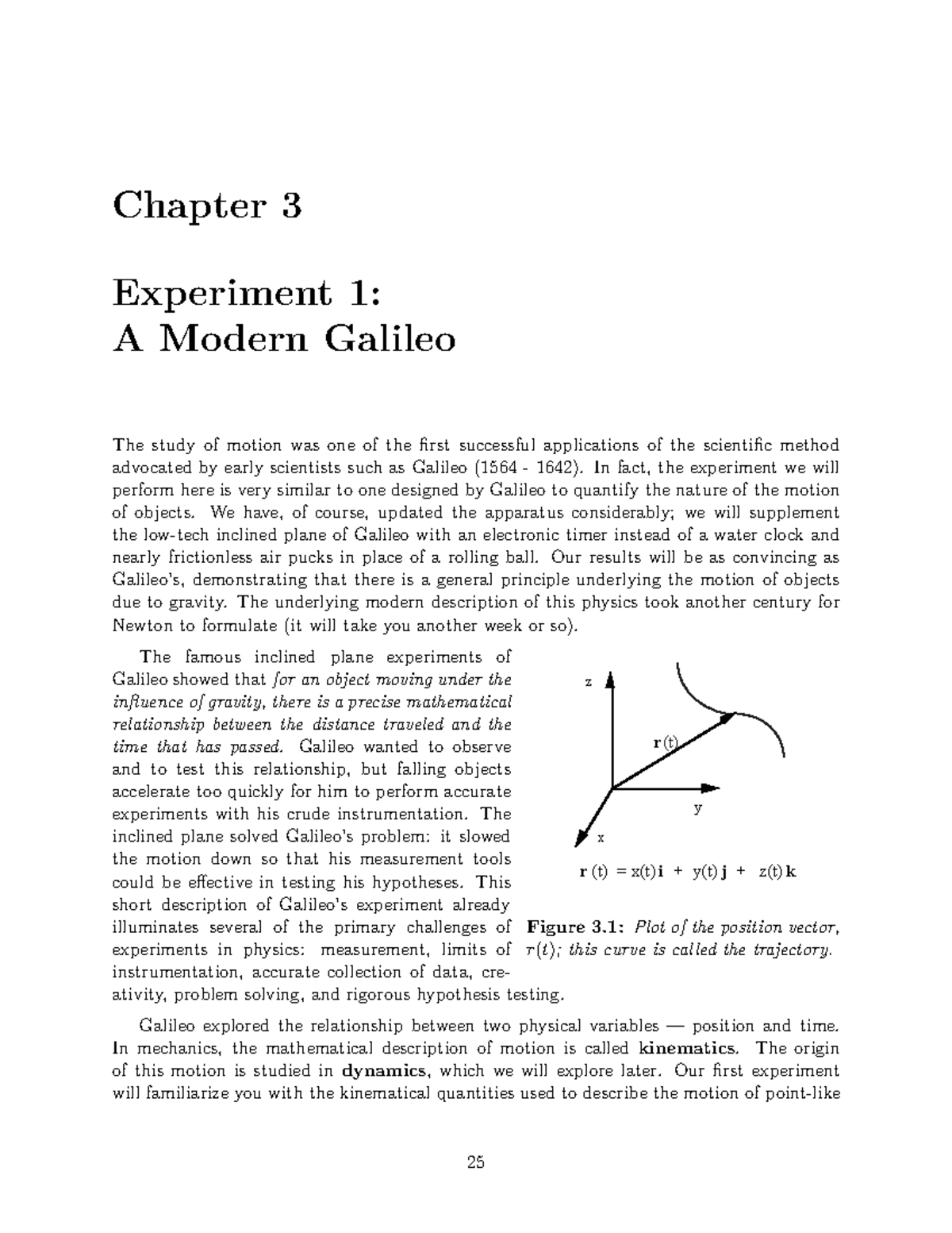 galileo's kinematics experiment answers