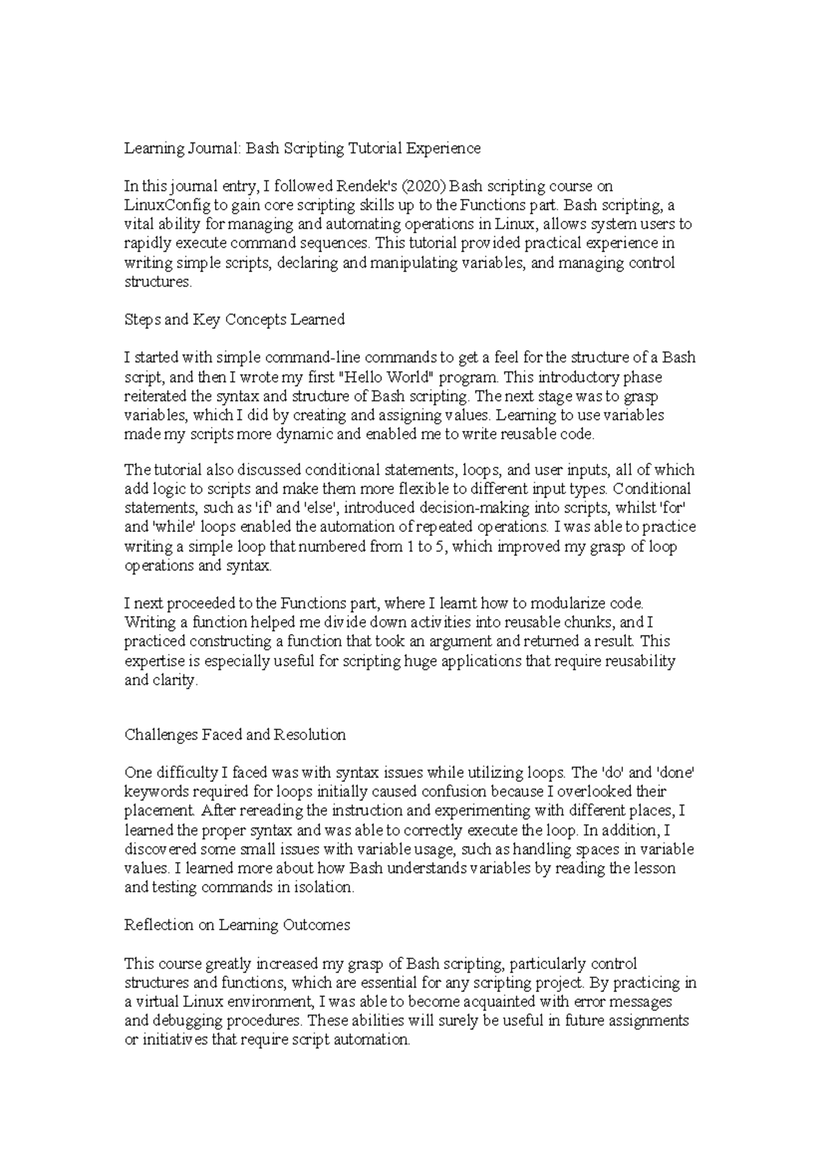 2301Learning Journal Unit 8 - Learning Journal: Bash Scripting Tutorial ...
