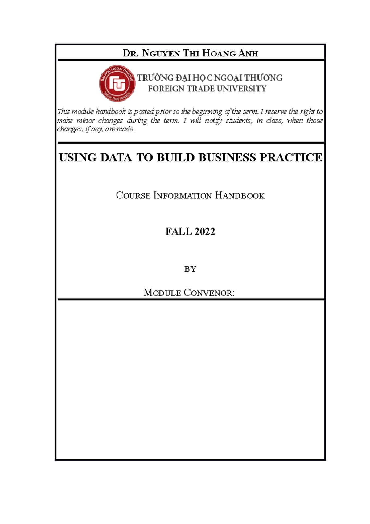 BF+Using+data Module handbook Fall+2022 - USING DATA TO BUILD BUSINESS ...