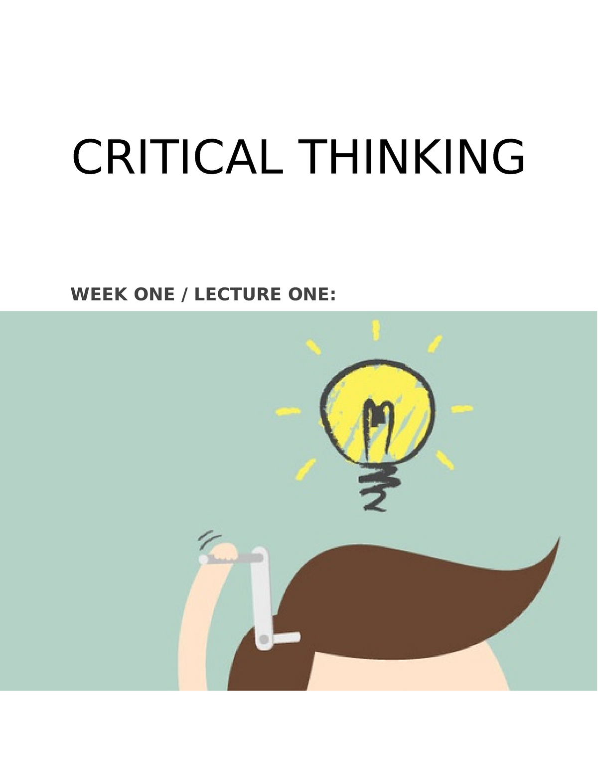 critical thinking lecture notes ppt pdf
