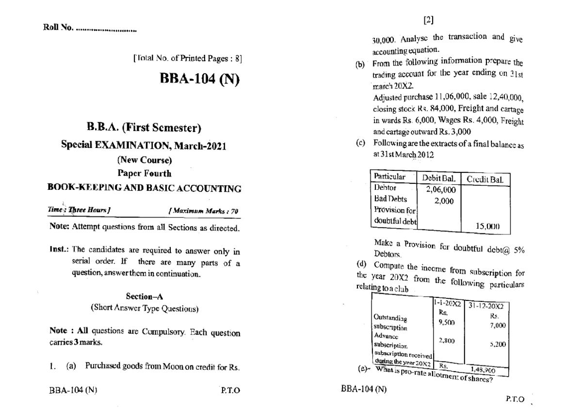 Bba1semspecialbookkeepingandbasicaccountingbba104nmar2021