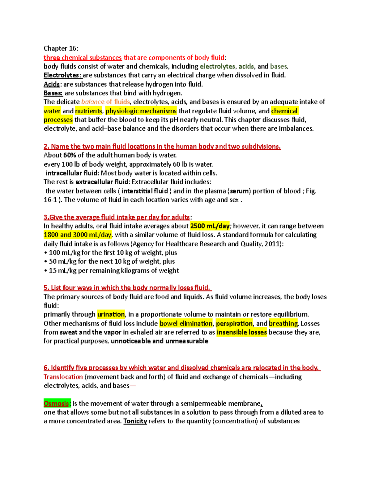 Chapter 16 Electrolytes, Acids, And Bases. - Chapter 16: Three Chemical ...