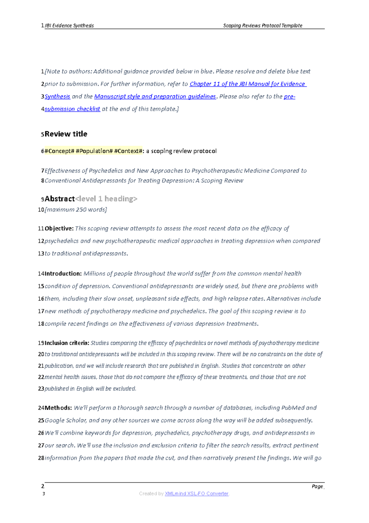 Maha Ali 101232797 Scoping Protocol Template - JBI Evidence Synthesis ...