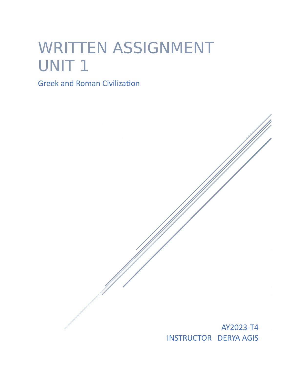 Written Assignment Unit 1 - Hist 1421 - UoPeople - Studocu