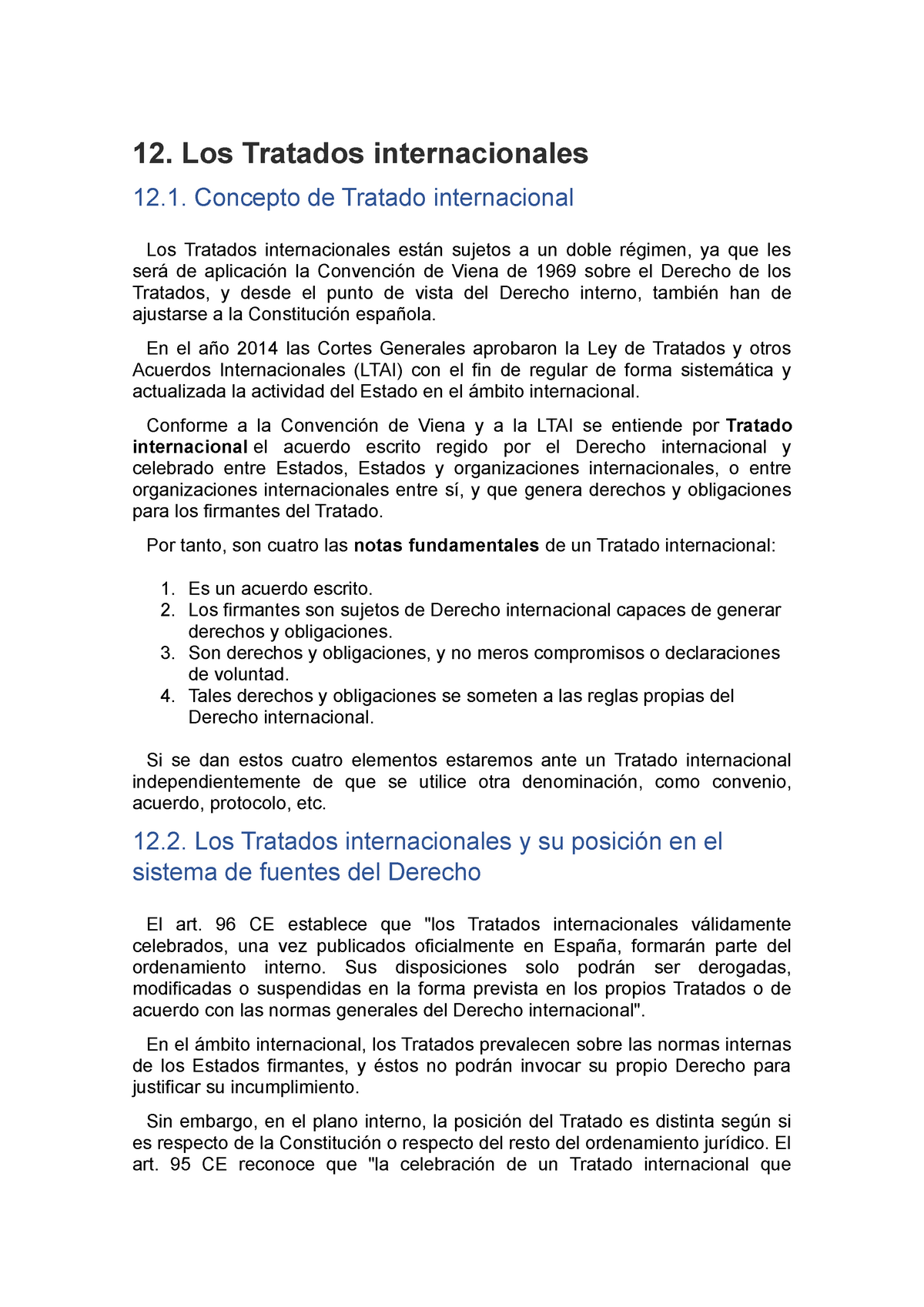 12 Los Tratados Internacionales 12 Los Tratados Internacionales 12 Concepto De Tratado 2970