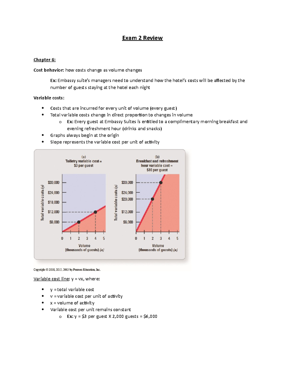 Acc test 2 review - Hampshire, Managerial Accounting 2362 - Exam 2 ...