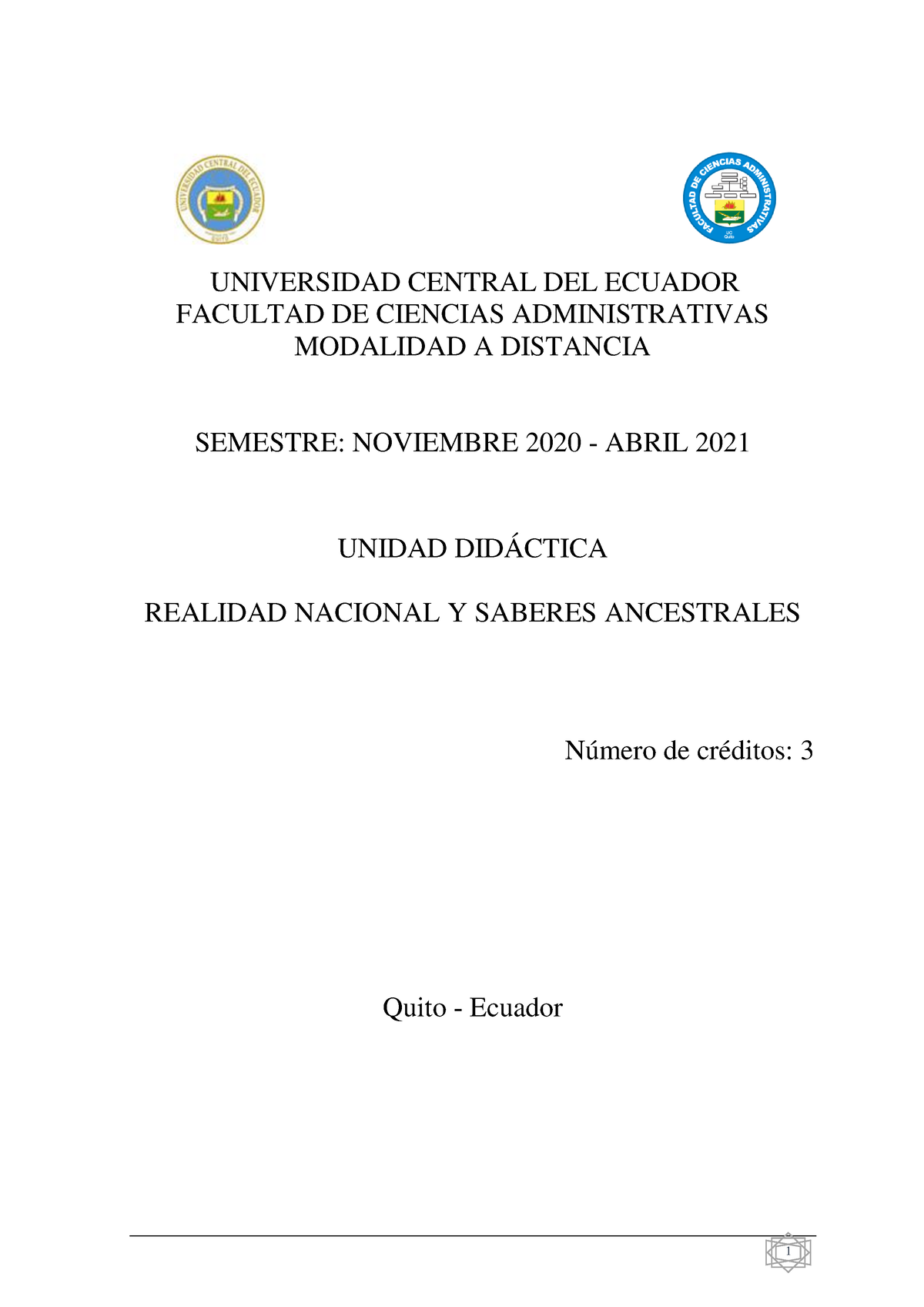 AE2- Unidad Didactica- Realidad Nacional Y Saberes Ancestrales ...