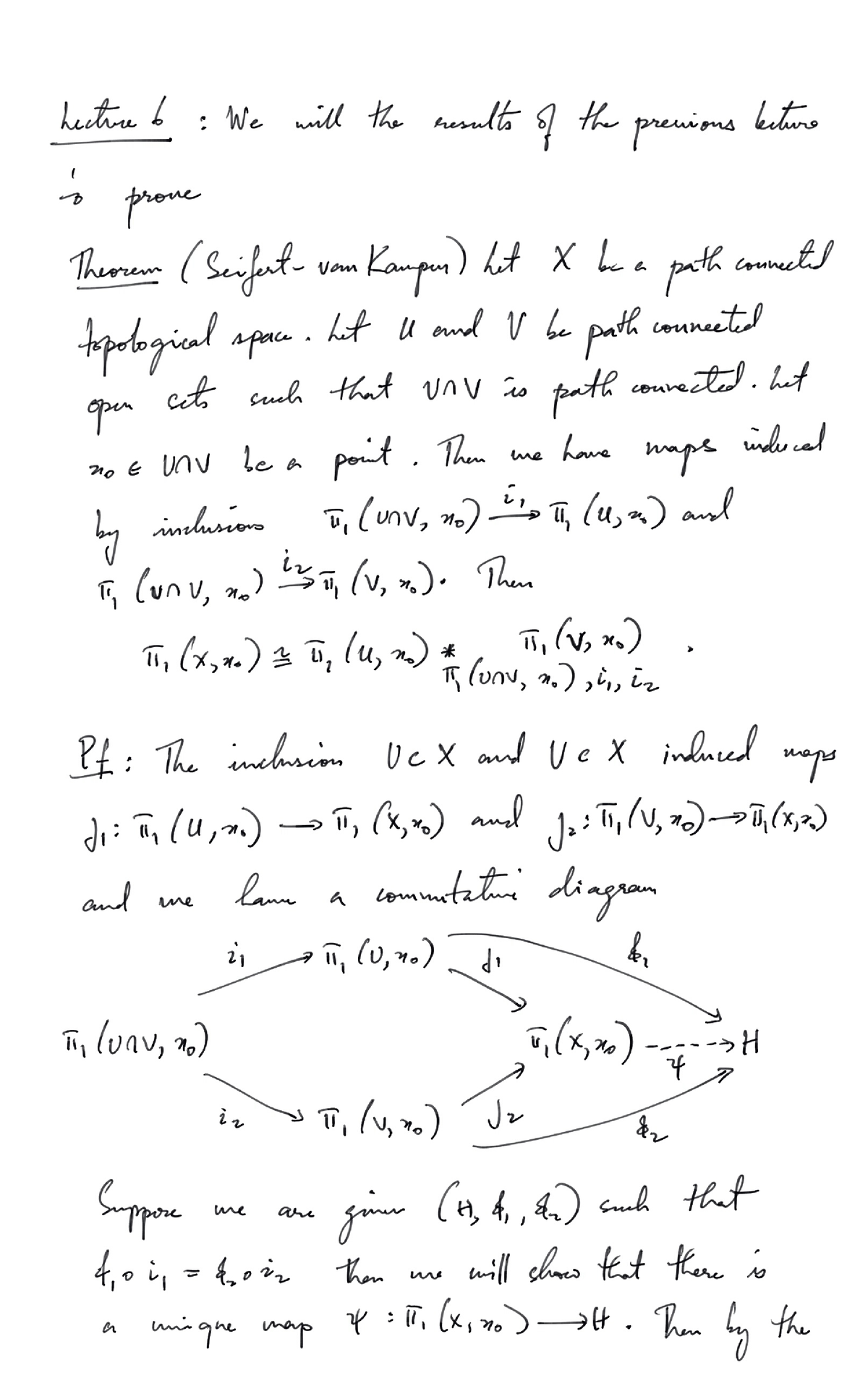 Lecture 6 - Algebraic Topology - Studocu