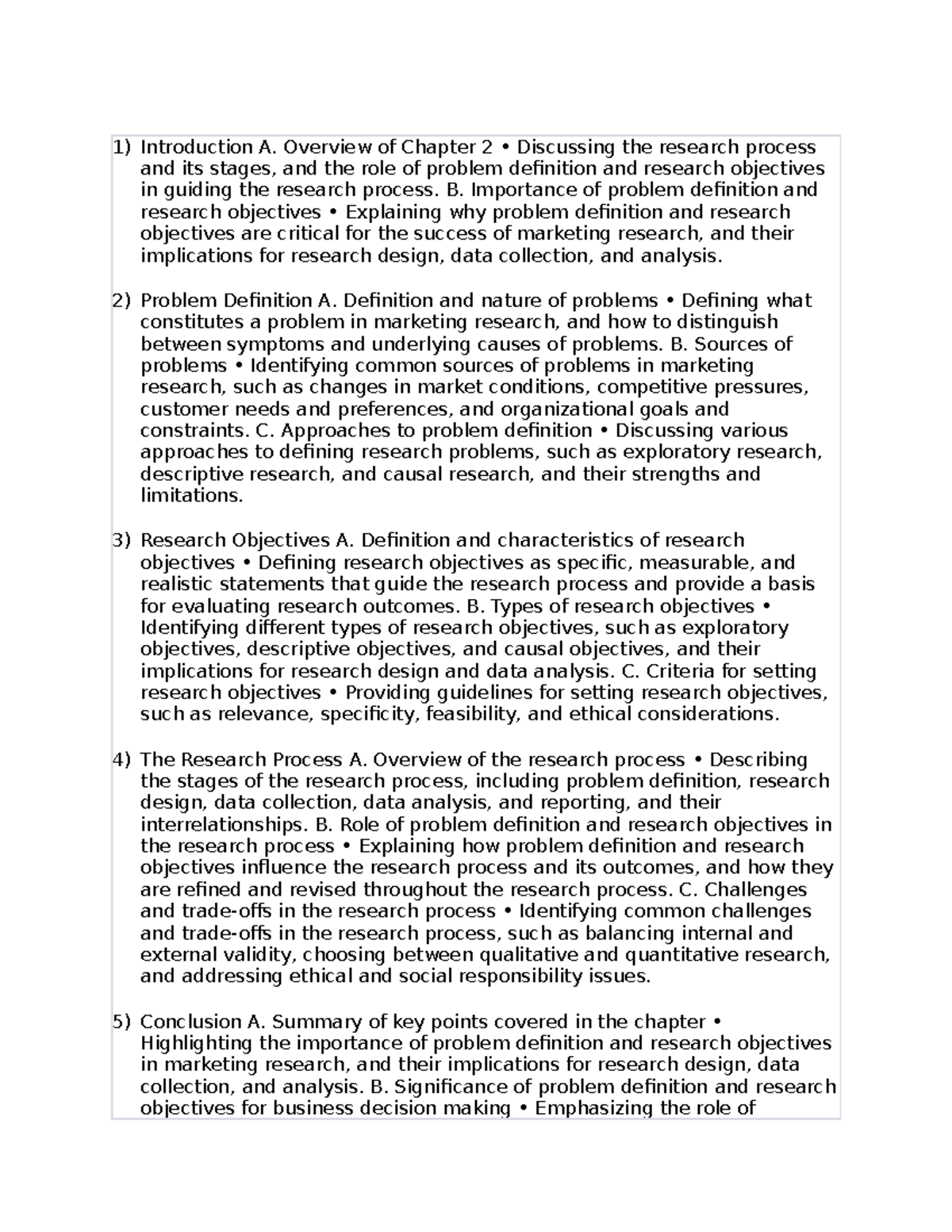 Mktgchapter 2 Second Chapter Lecture Outlines And Additoinal Subnotes