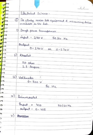 Basic Electrical Engineering 1st Sem - Calculattong & B, Butan 0 B2 I ...