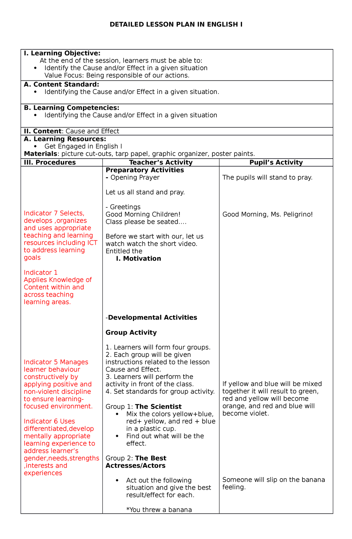 Detailed- Lesson-PLAN-IN- English-VI - DETAILED LESSON PLAN IN ENGLISH ...