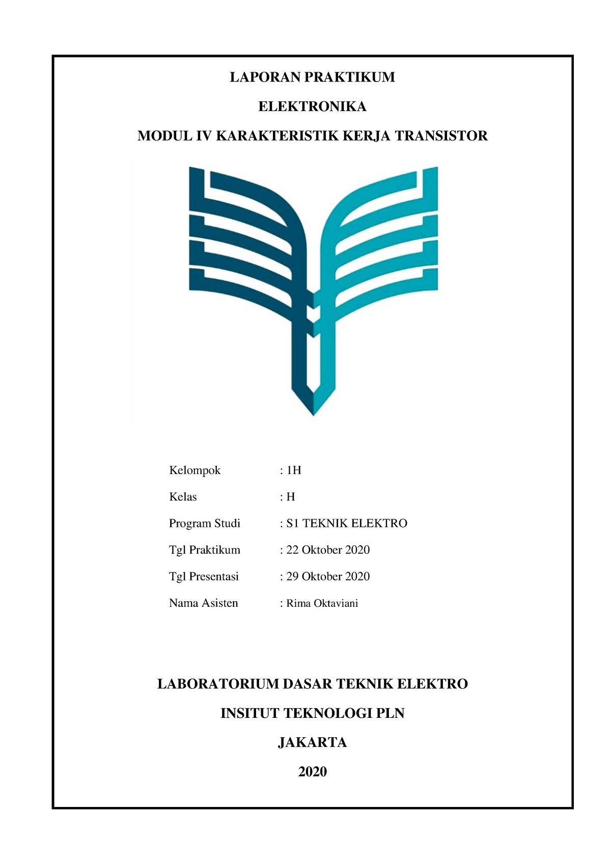 LP M4 Elektronika - Mengenal Karakteristik Kerja Transistor - LAPORAN ...