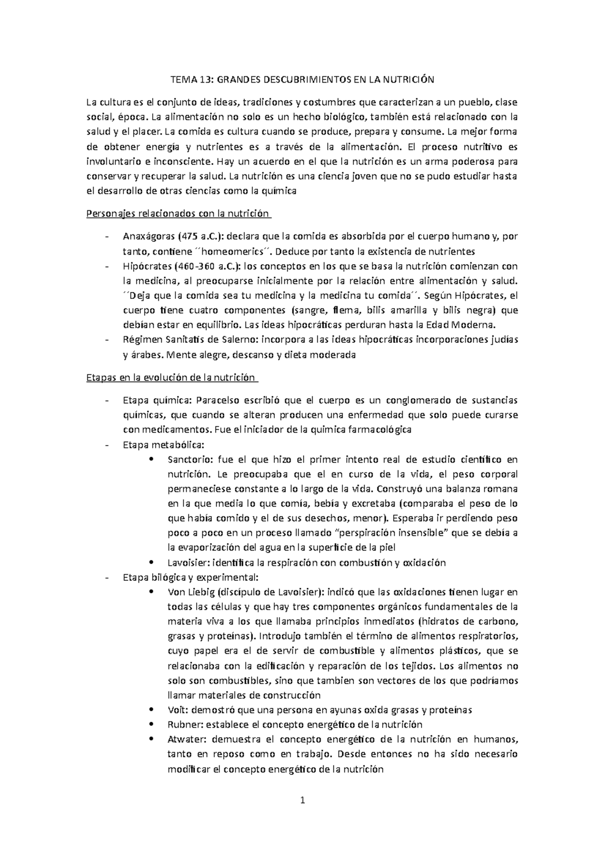 TEMA 13 apuntes alimentacion y cultura ucm, doble grado de farmacia y TEMA 13 apuntes alimentacion y cultura ucm, doble grado de farmacia y