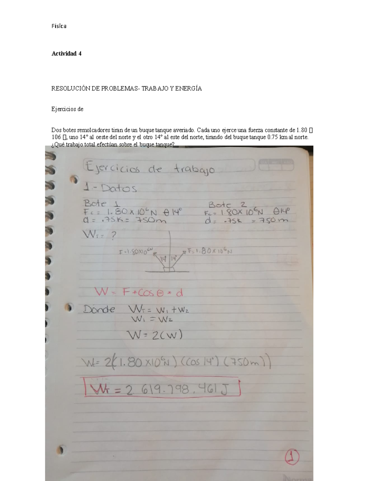 Actividad 4 Fisica - Física - Actividad 4 RESOLUCIÓN DE PROBLEMAS ...