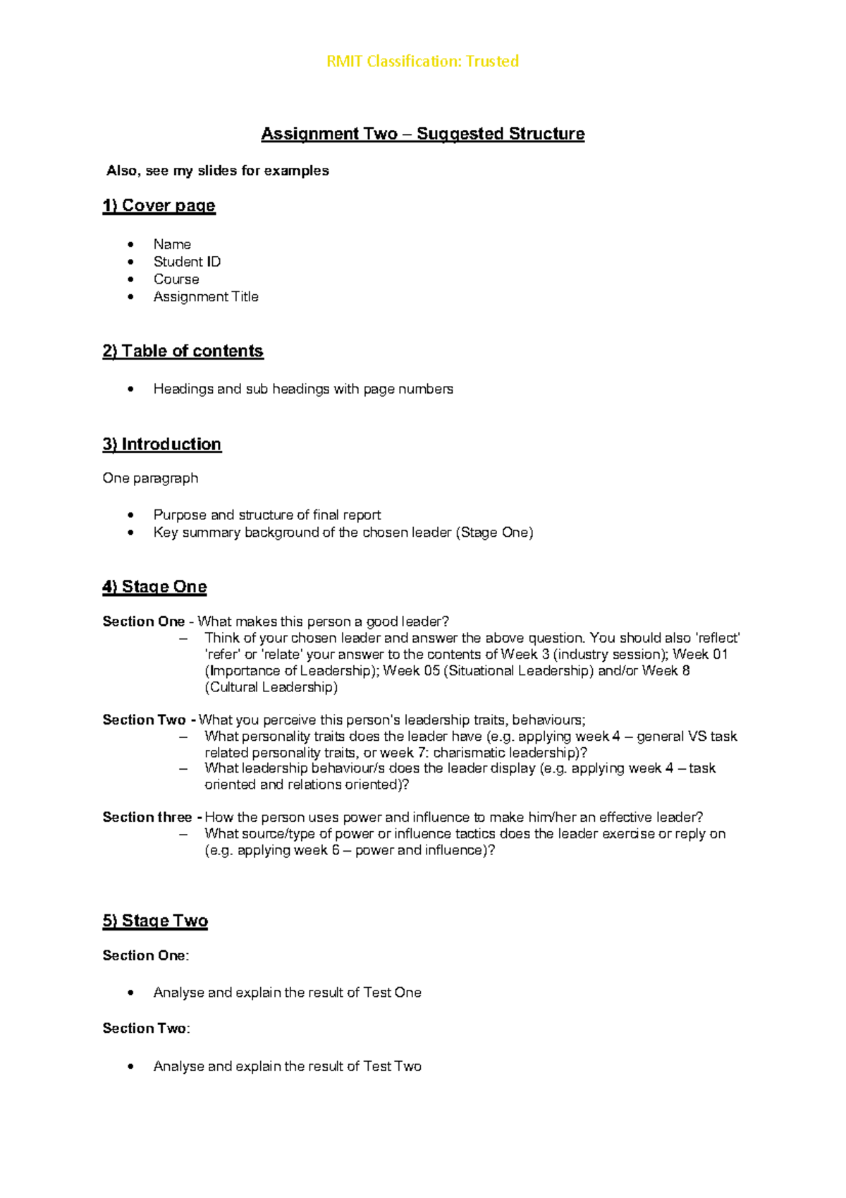 essay structure rmit