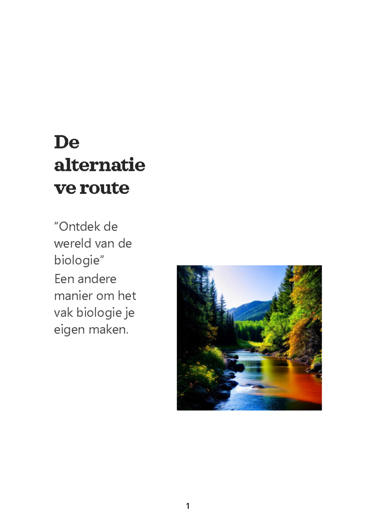 De alternatieve route boek - De alternatie ve route “Ontdek de wereld ...