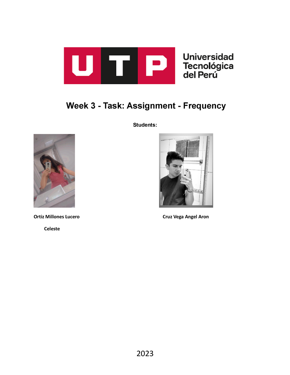 week 2 task assignment frequency