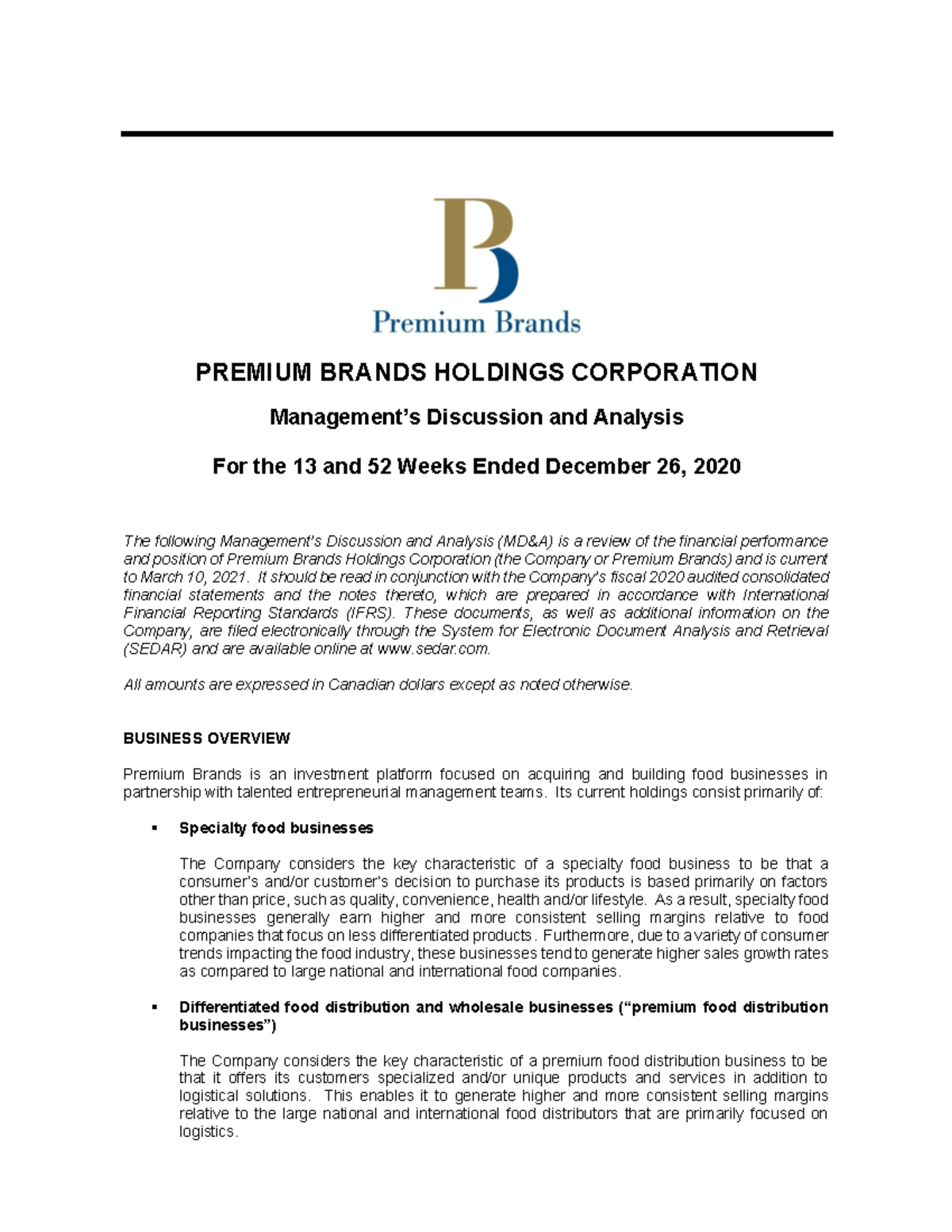 premium-brands-holdings-corporation-management-s-discussion-and