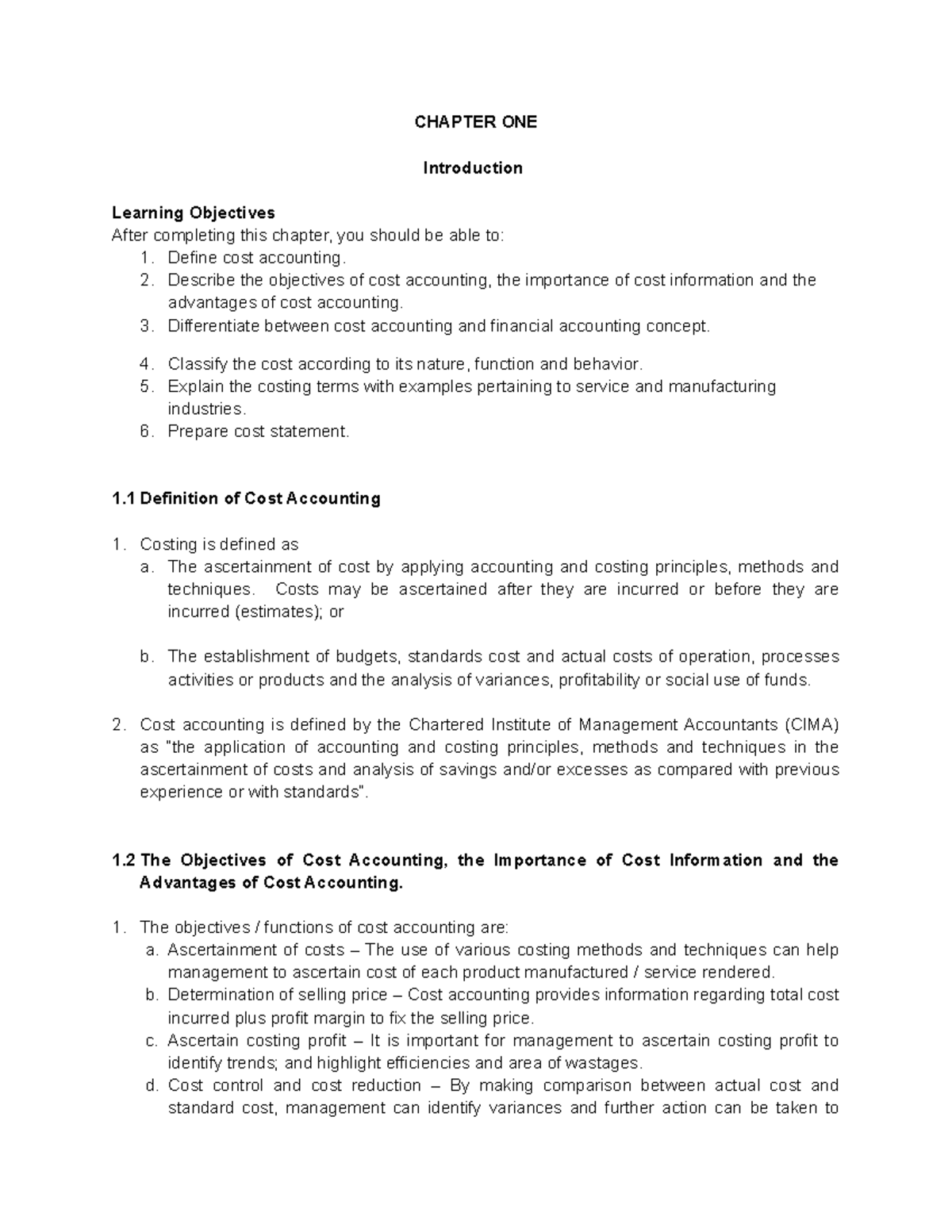 Chapter 1 Introduction - CHAPTER ONE Introduction Learning Objectives ...