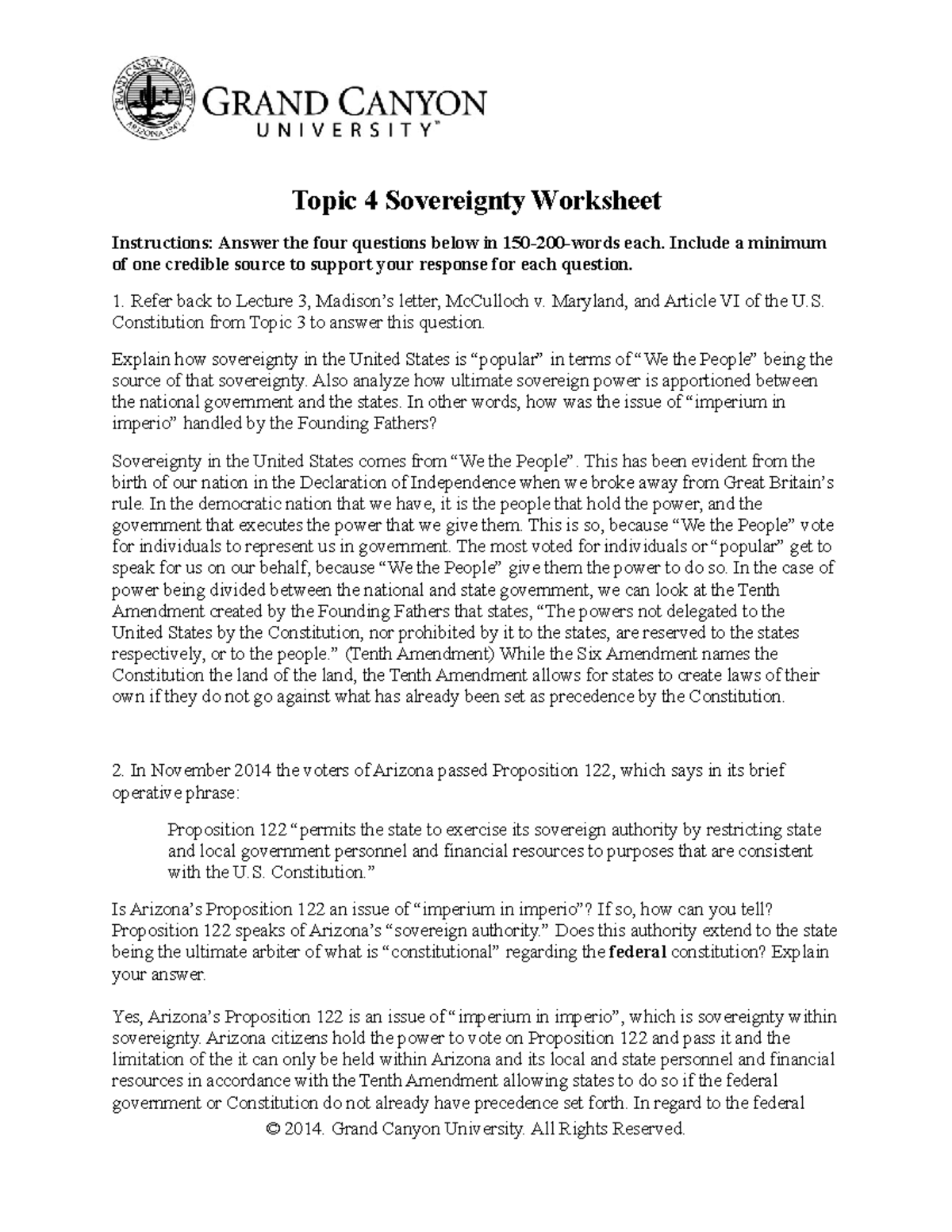 GOV357RSTopic 4Sovereignty Worksheet Topic 4 Sovereignty Worksheet Instructions Answer the