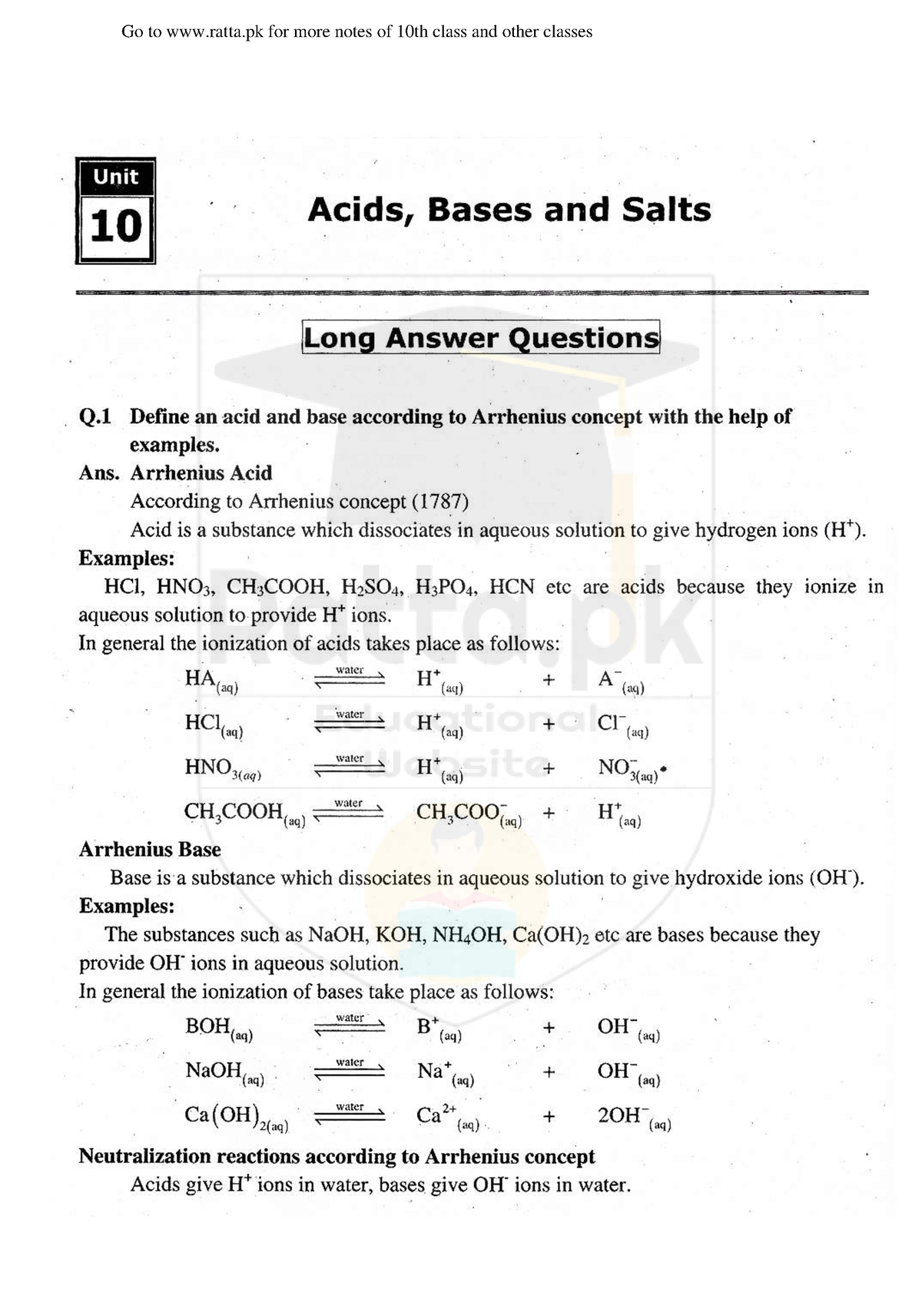 10th Chem Ch10 - Read - CHEM - 04B - Studocu