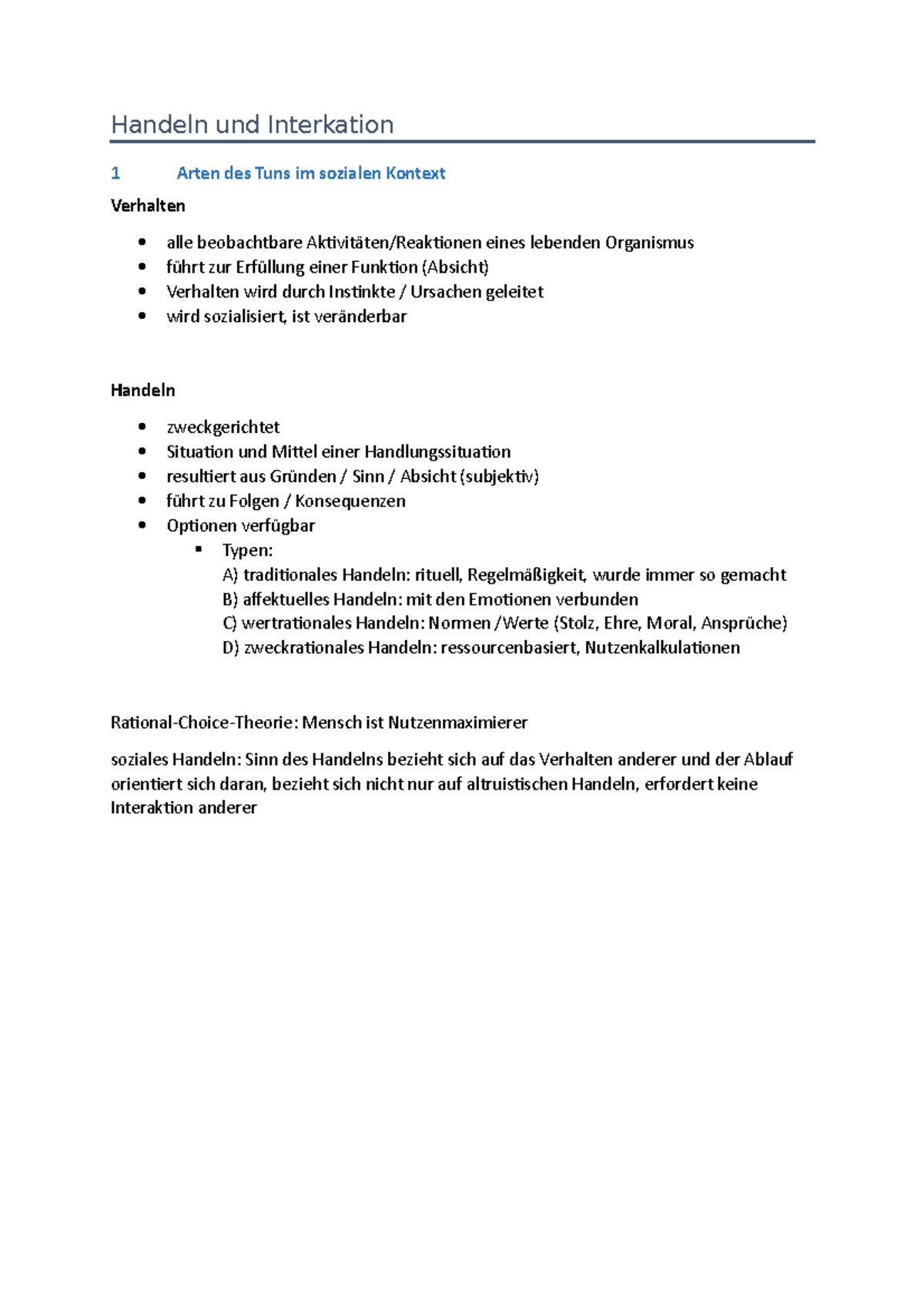 2015-05-04 interaktion - Handeln und Interkation 1 Arten des Tuns im ...