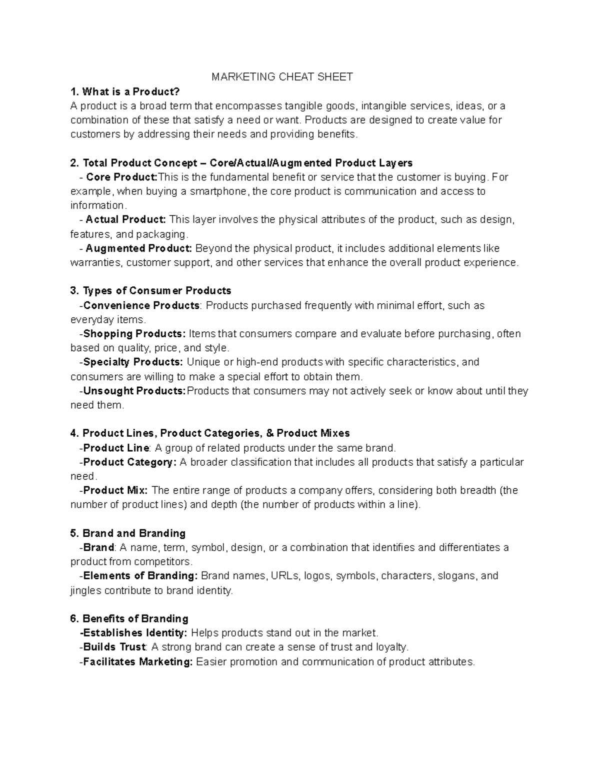 marketing-final-content-summary-marketing-cheat-sheet-what-is-a