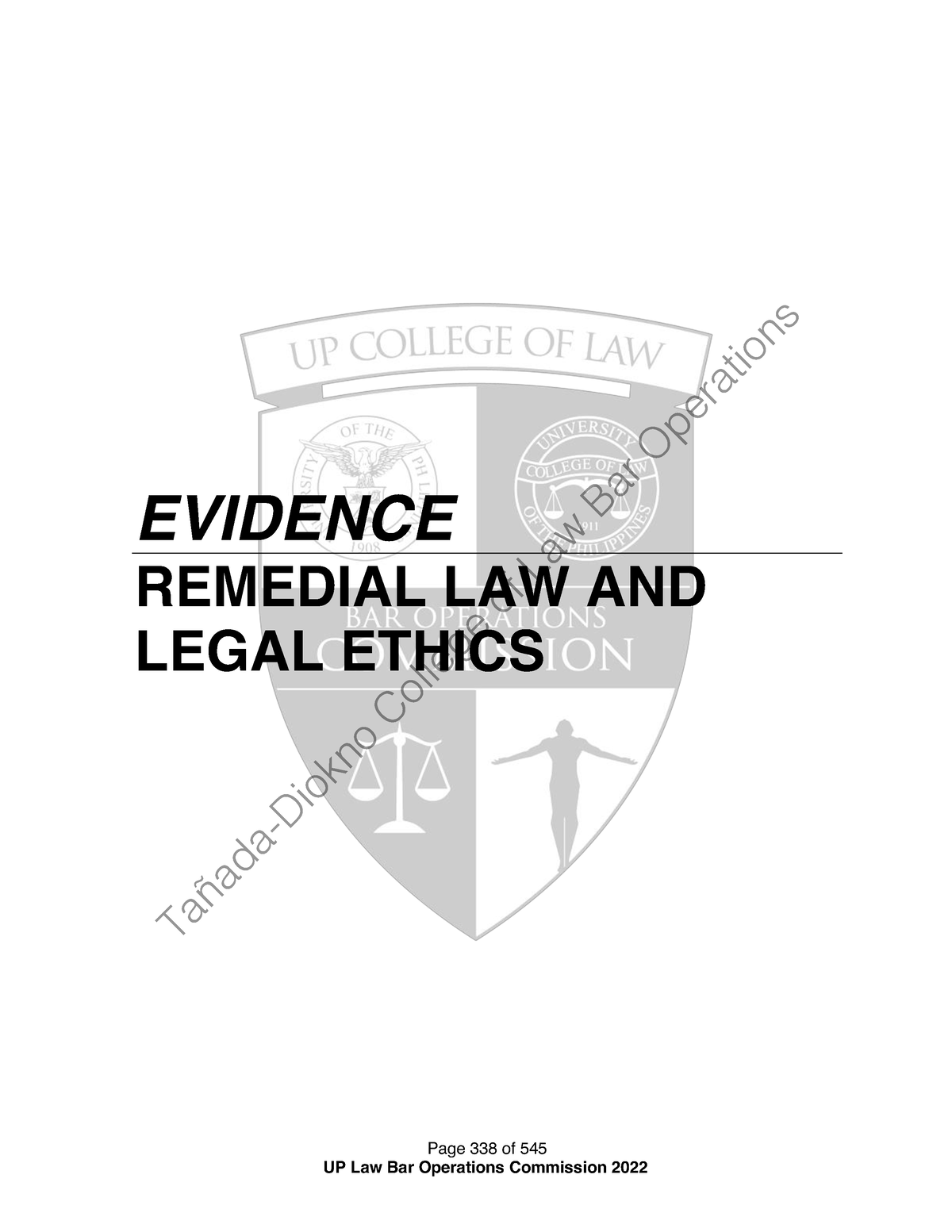 UP LAW BOC EVID 2022 - Reveiwer - Page 338 Of 545 EVIDENCE REMEDIAL LAW ...