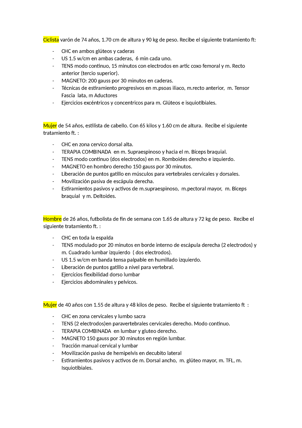 Casos Clínicos - Caso clinica - Ciclista varón de 74 años, 1 cm de ...