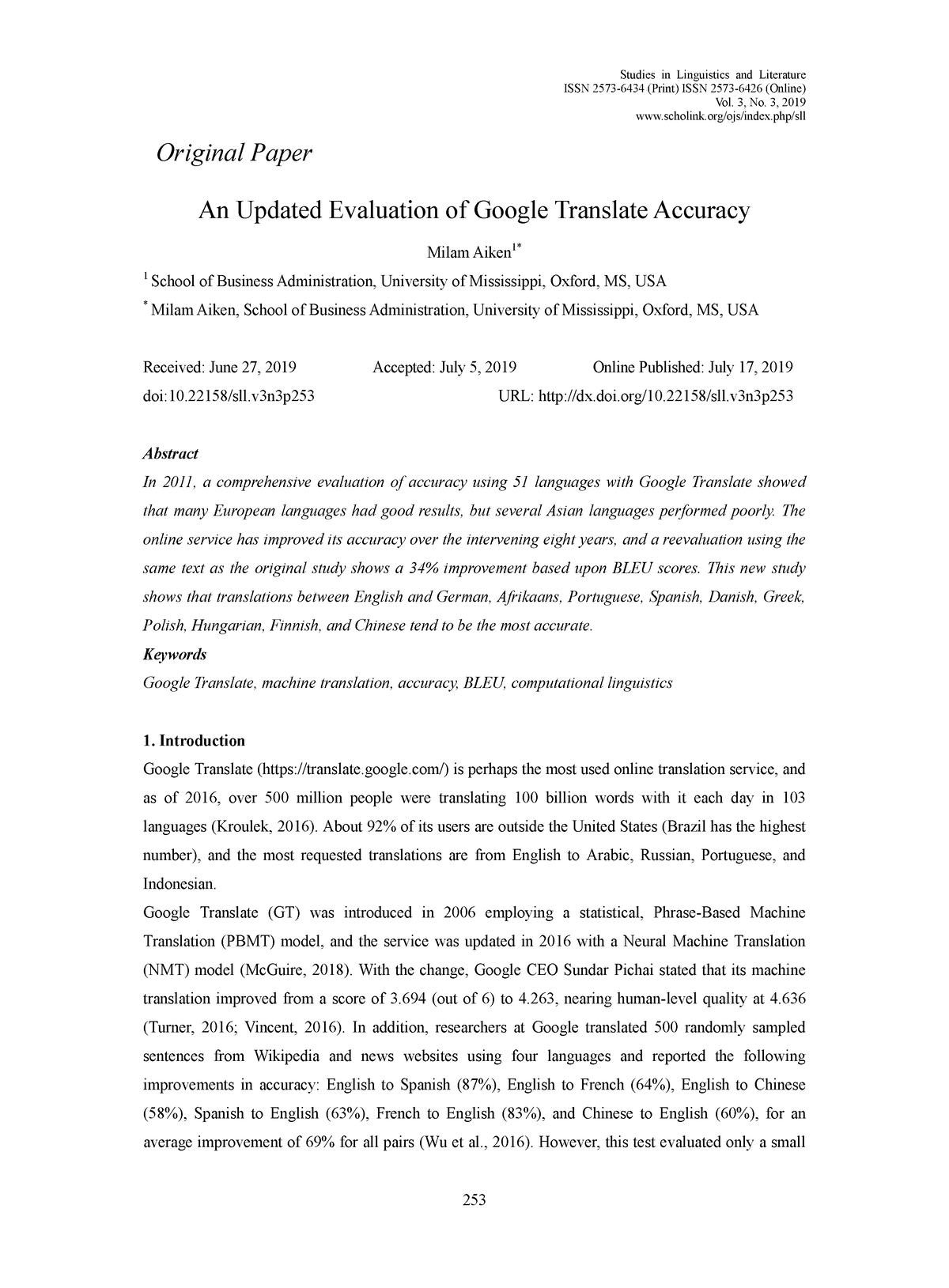 google translation thesis