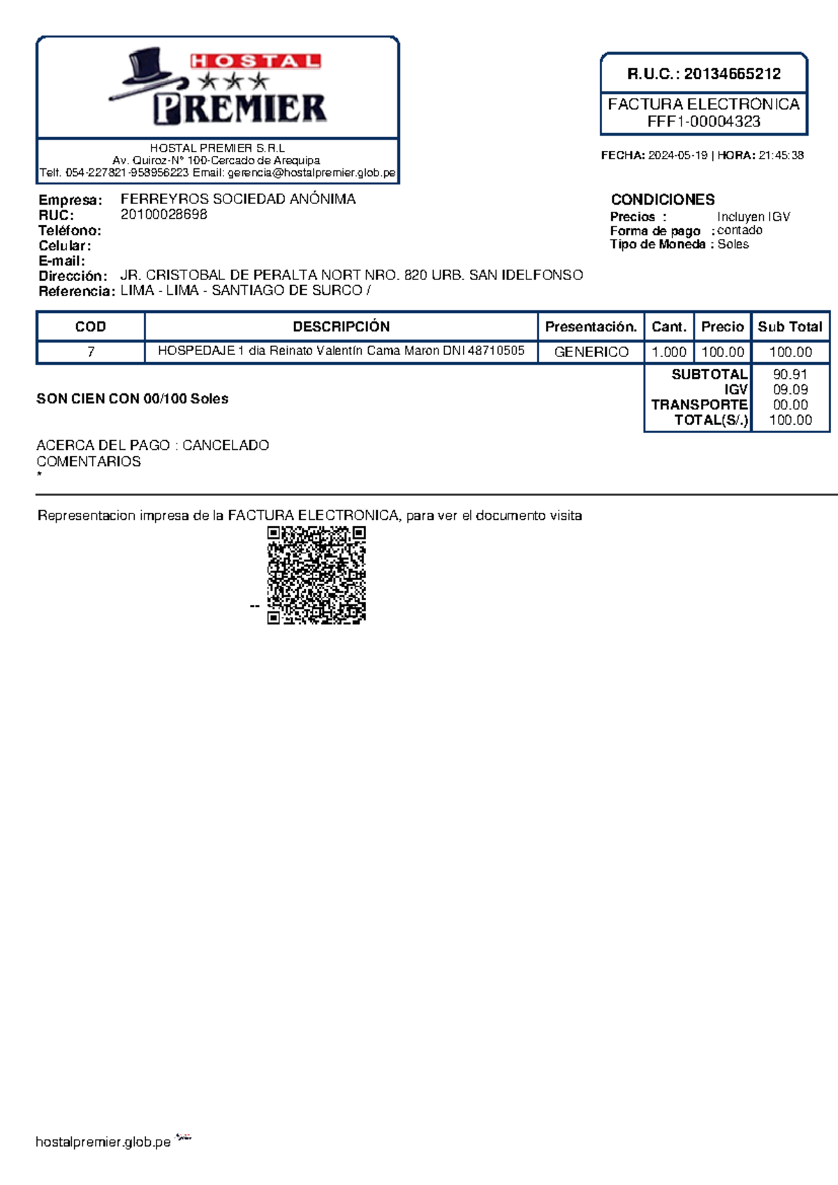 Document - 2024-05-20T102707 - R.U.: 20134665212 FACTURA ELECTRONICA ...