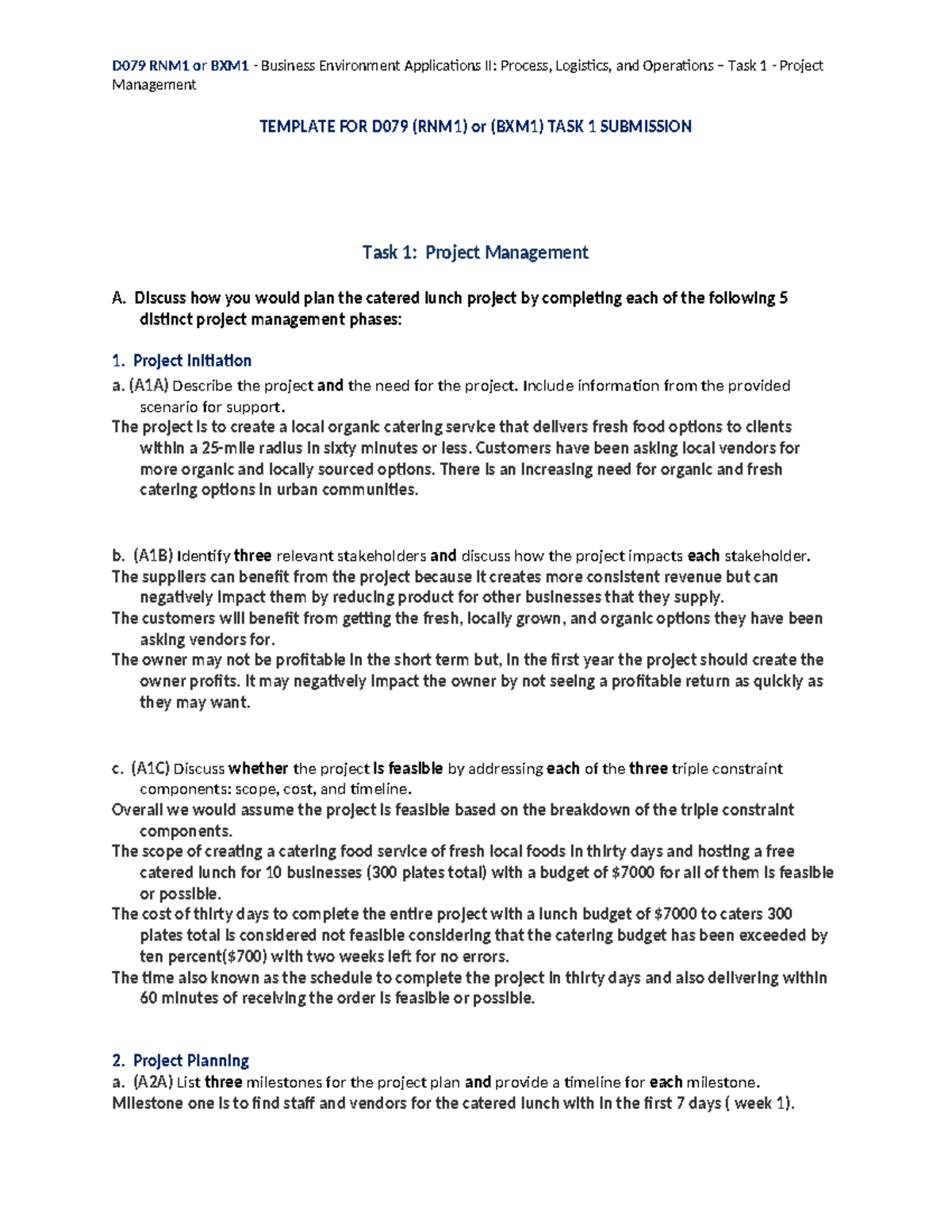 D079 Task 1 - Task 1, passed on first try. - D079 RNM1 or BXM1 ...