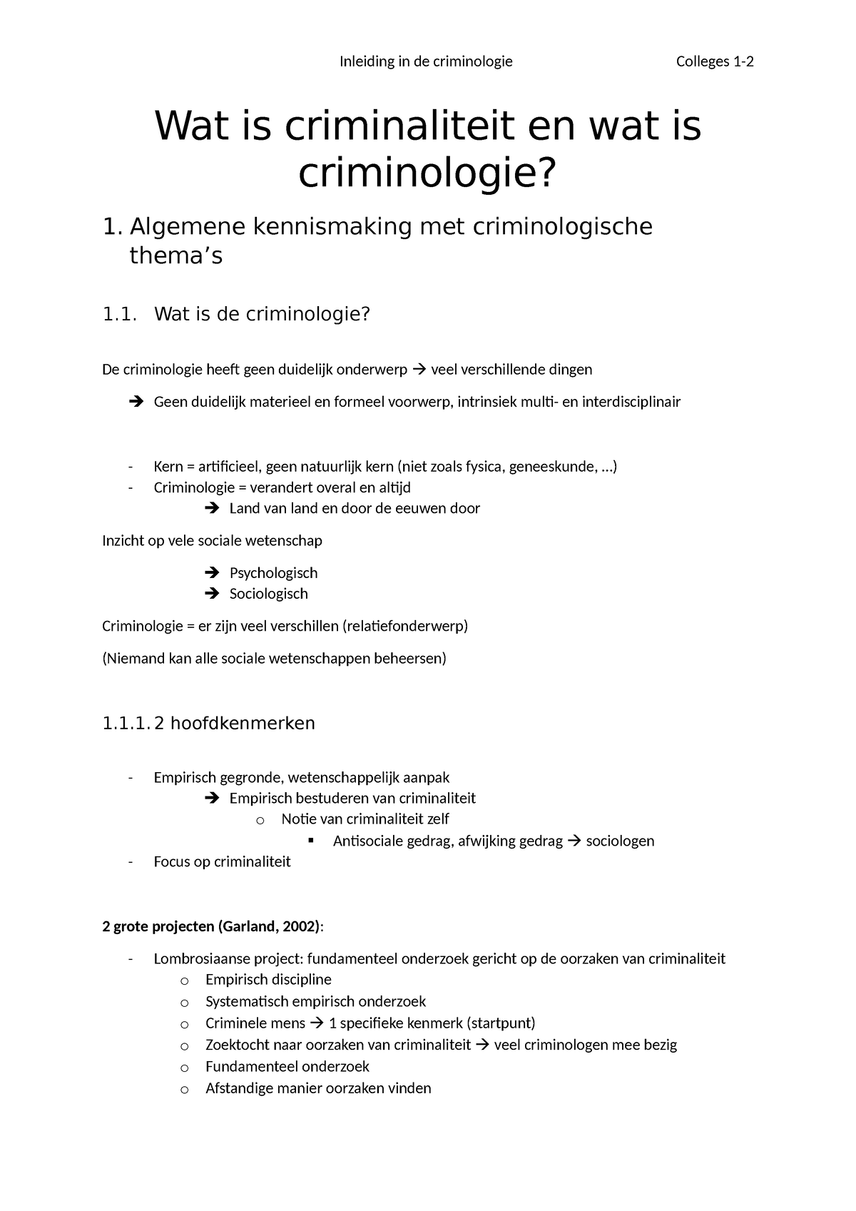 Algemene Kennismaking Met De Criminologische Thema - Wat Is ...