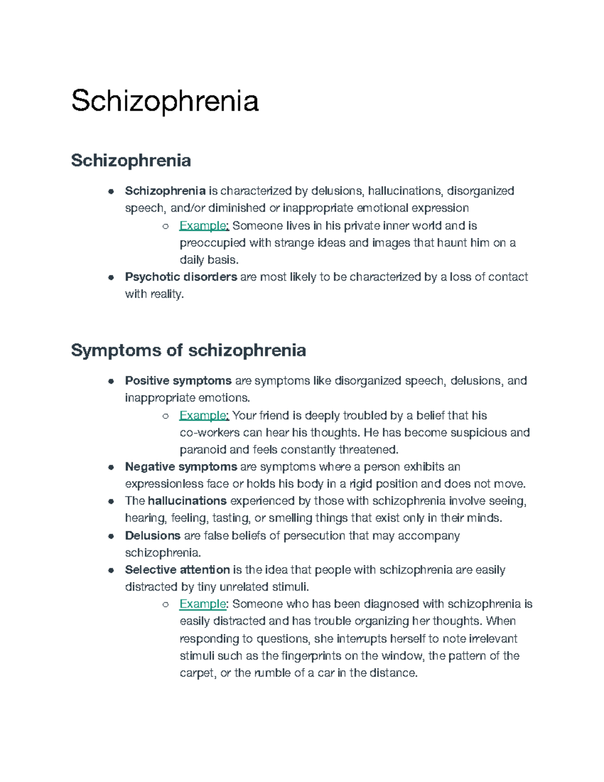 Schizophrenia - Professor Frederick - Schizophrenia Schizophrenia ...