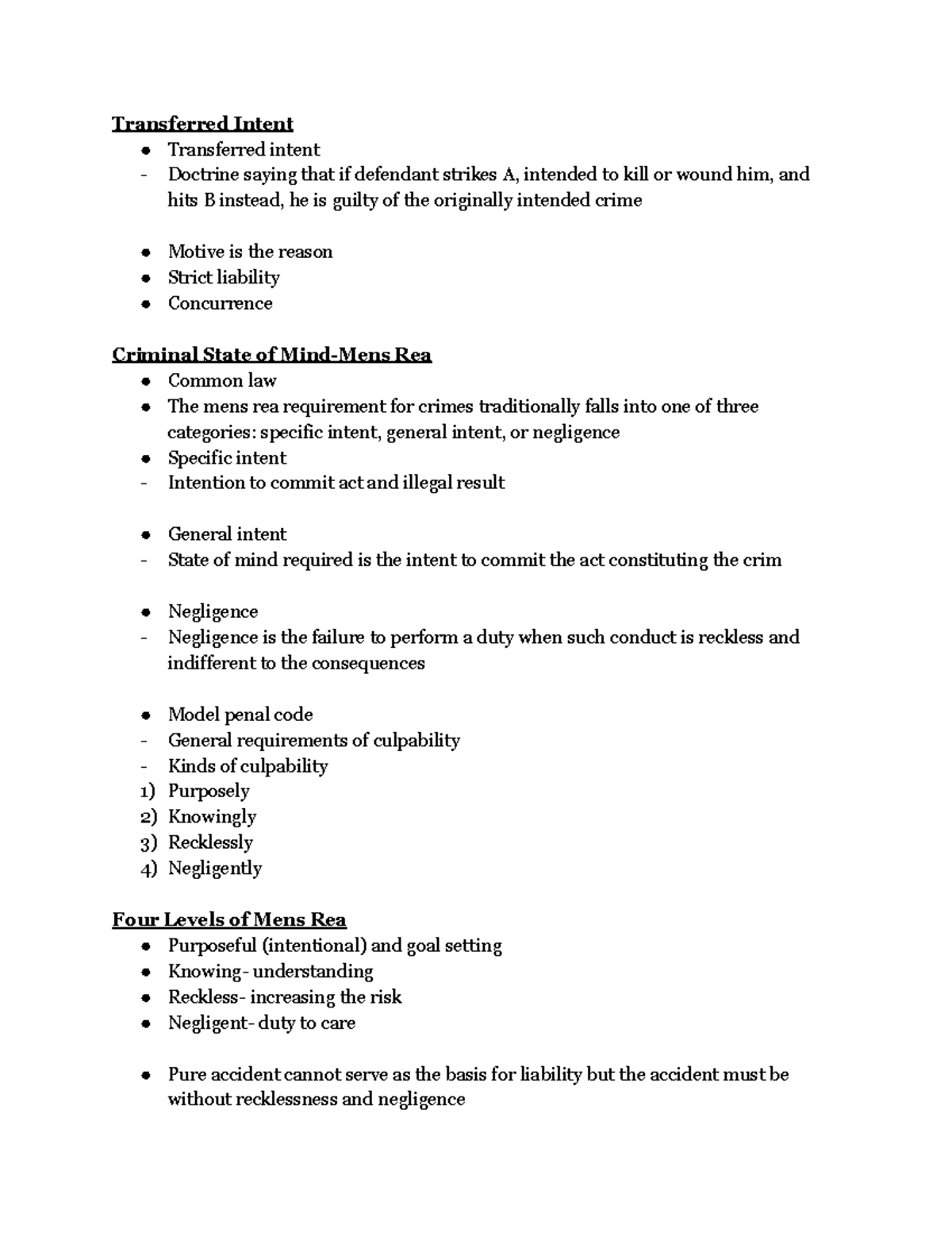 cont-d-criminal-law-chp-2-notes-transferred-intent-transferred-intent