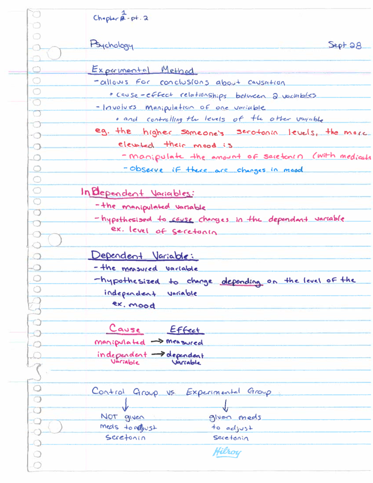 Chapter 1 Part 2- Notes - PSY1101 - Studocu