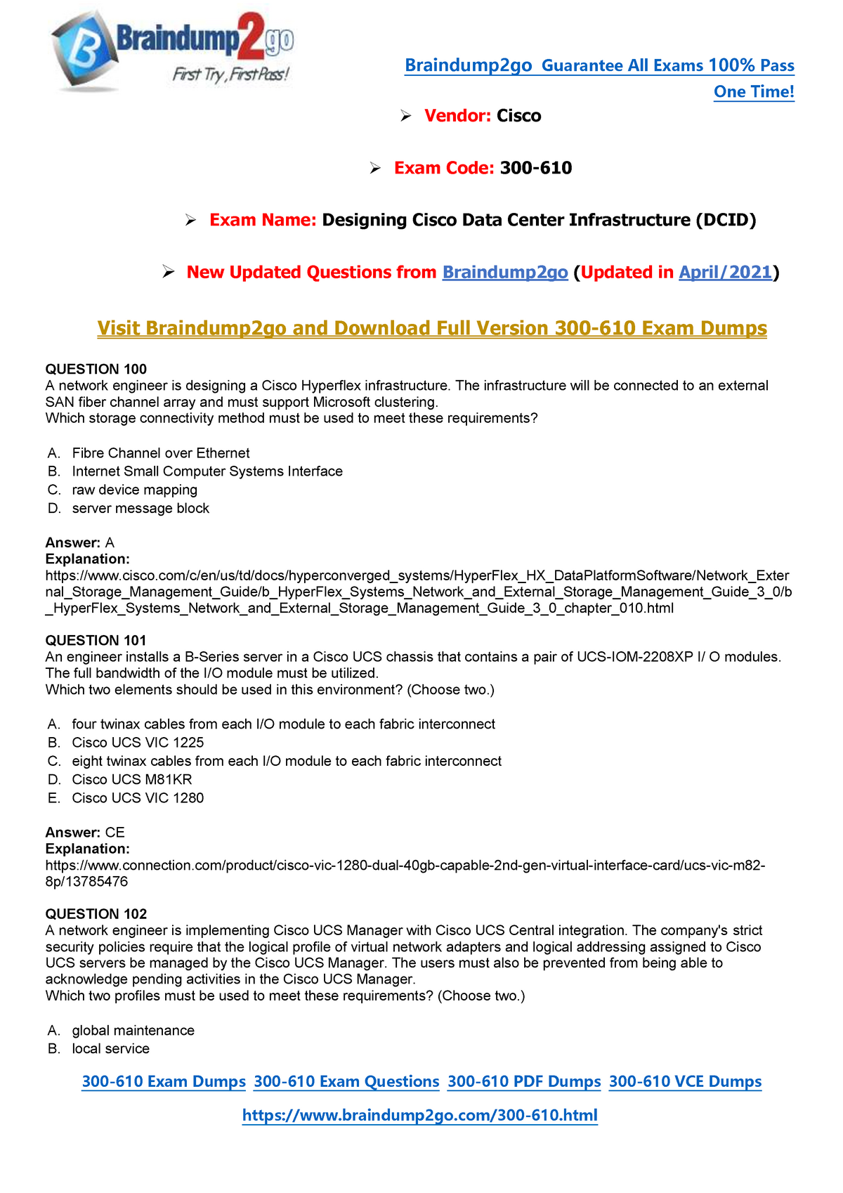 Vce 300-610 Download