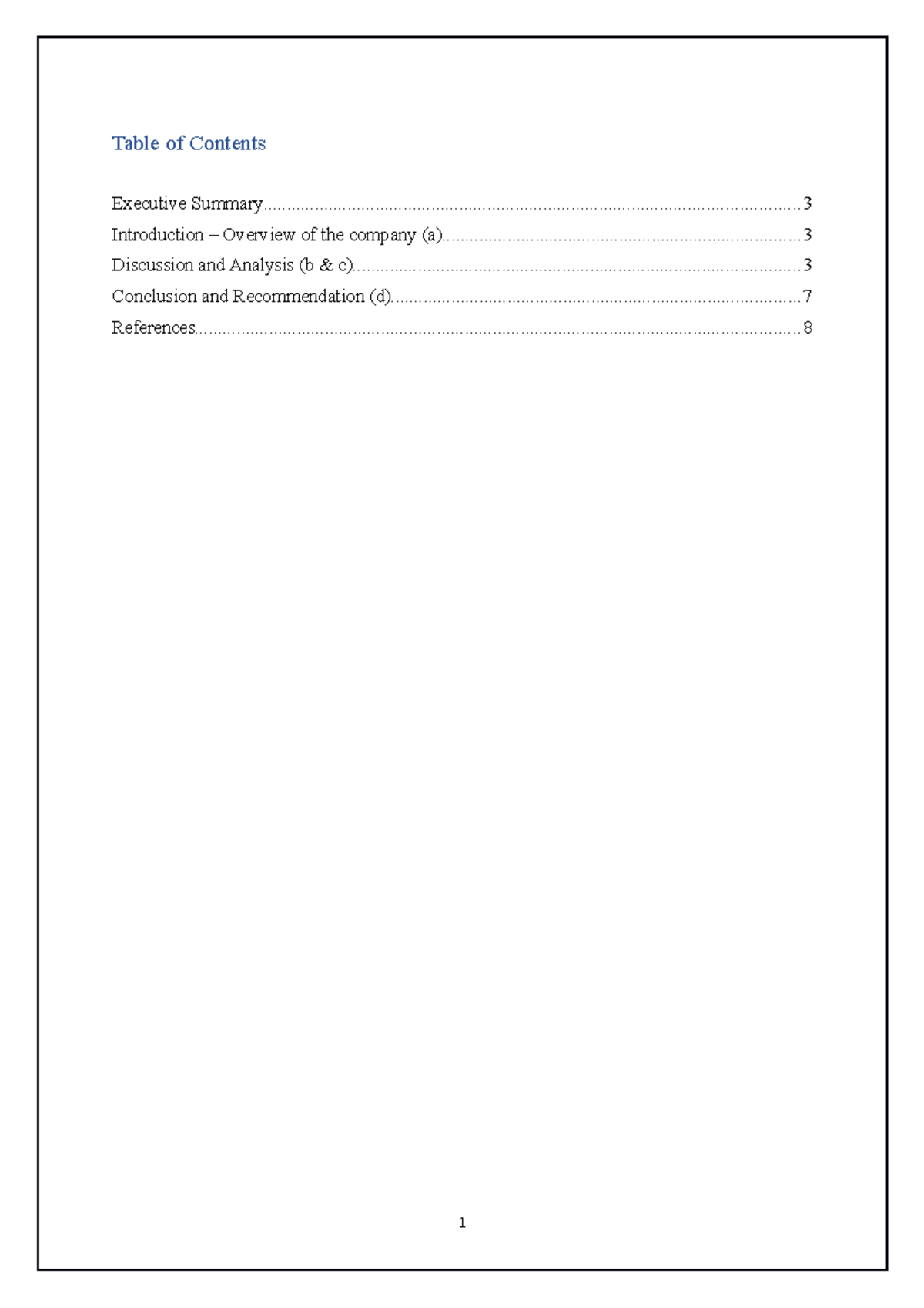 Auditing and Assurance - Table of Contents Executive - Studocu