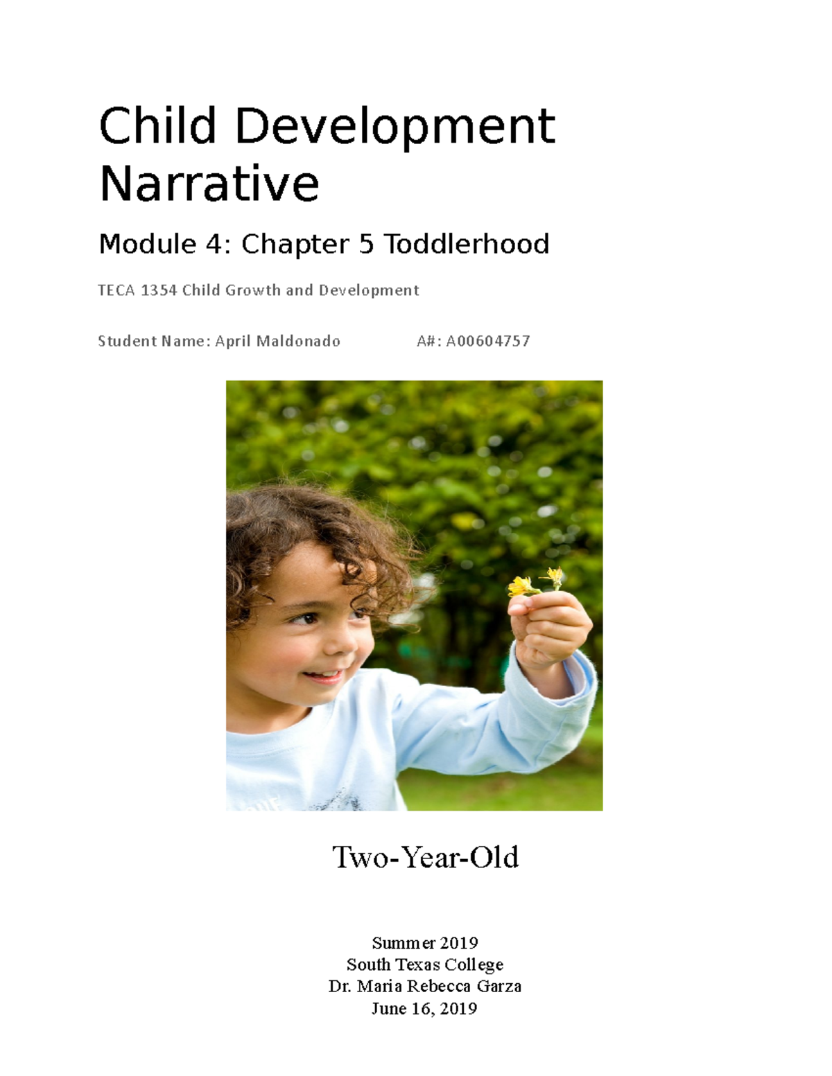CDN Chapter 5 - Child Development Narrative Module 4: Chapter 5 ...