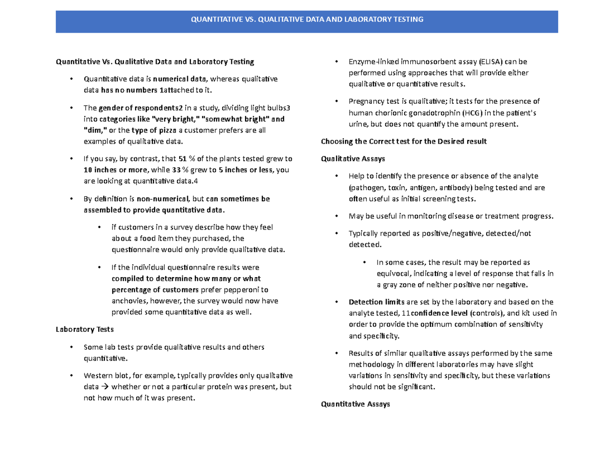 are laboratory experiments qualitative or quantitative