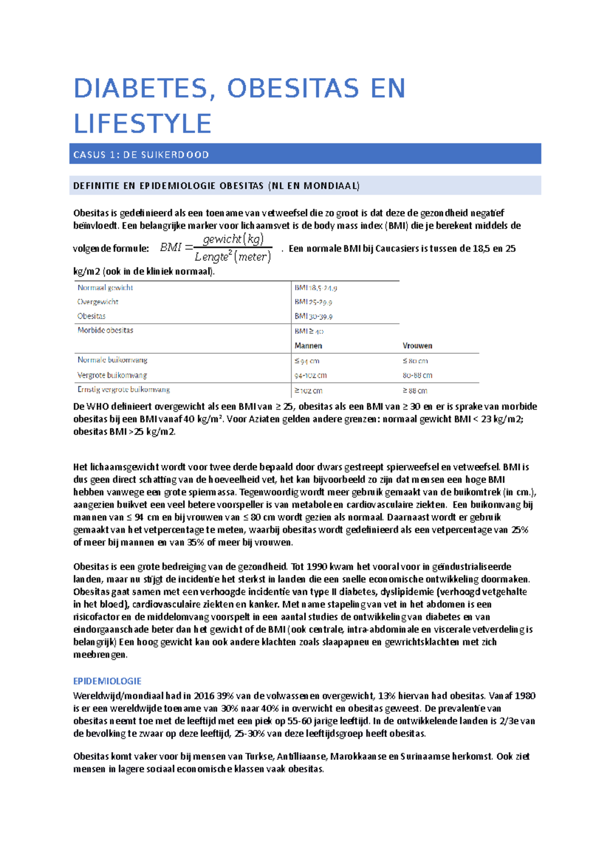 1 6 Casus 1 De Suikerdood Diabetes Obesitas En Lifestyle Casus 1 De