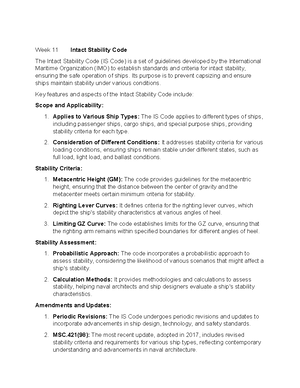 Advance trim week 10 IMO - WEEK 10 integration of IMO knowledge on ...