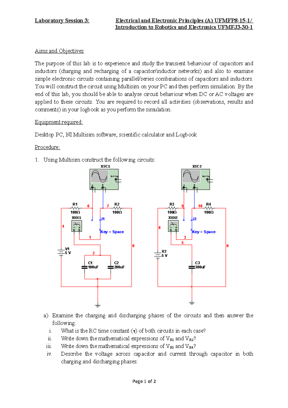 EEPA Lab 3 (2013) - Laboratory Session 3: Electrical and Electronic ...