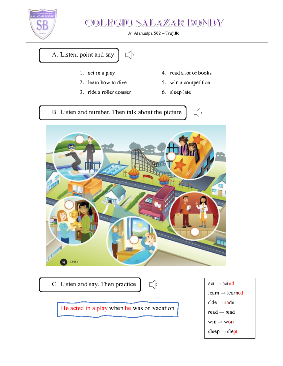 6 Grado inglés semana 2 - apuntes del curso de ingles correspondientes ...
